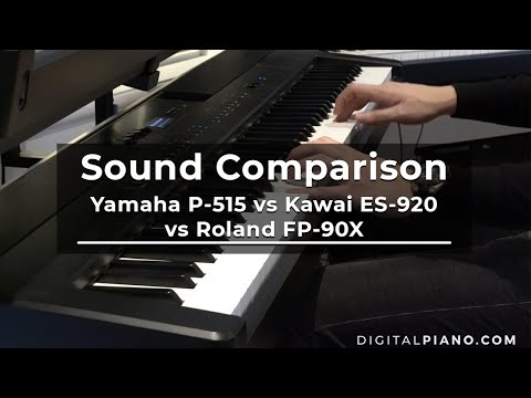 Sound Comparison Roland FP-90X vs Yamaha P-515 vs Kawai ES-920 | Digitalpiano.com