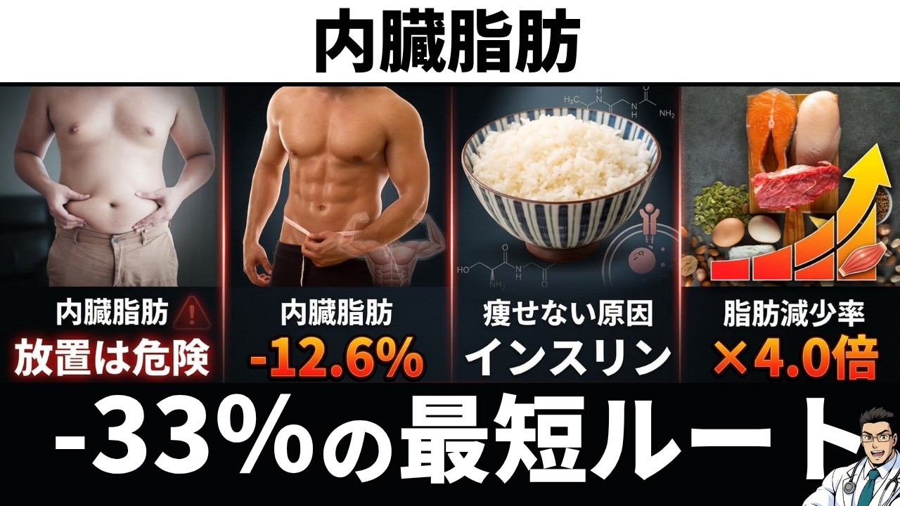 【2026年最新】筋トレやサプリは非効率!?科学が証明した内臓脂肪を最速で落とす方法TOP4
