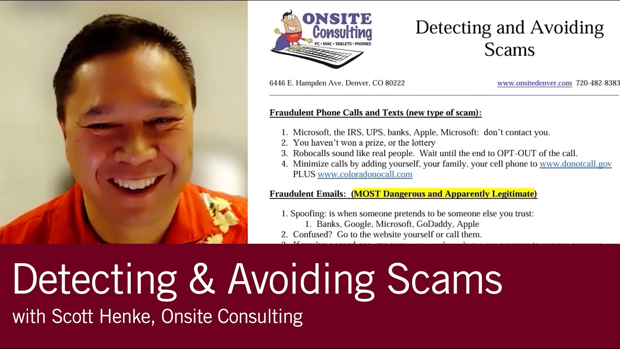 Detecting and Avoiding Scams with Scott Henke, Onsite Consulting