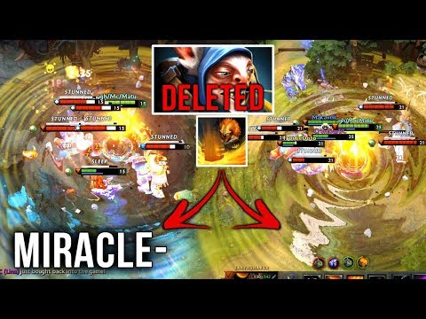 Miracle IMBA Earthshaker - Meepo got Deleted from Game - EPIC Echoslam Refresher Combo - Dota 2