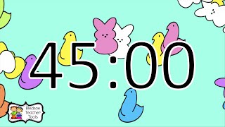 45 Minutes Easter Peeps Countdown Timer
