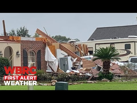 Tornado damage in Lake Charles, Louisiana