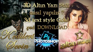 Photoshop 3D Altın Yazı Stili