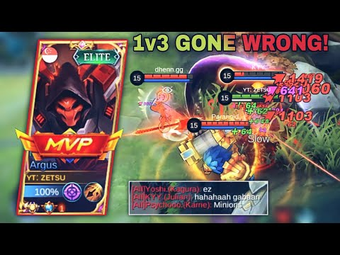 TOP GLOBAL ARGUS FULL CRITICAL BUILD IS STILL BROKEN | 1V3 AMBUSH GONE WRONG!!! | MOBILE LEGENDS