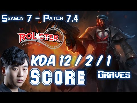 KT Score GRAVES vs RENGAR Jungle - Patch 7.4 KR Ranked