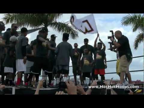 Miami HEAT Harlem Shake LIVE @ 2013 Family Festival - LeBron James, Dwyane Wade, Birdman