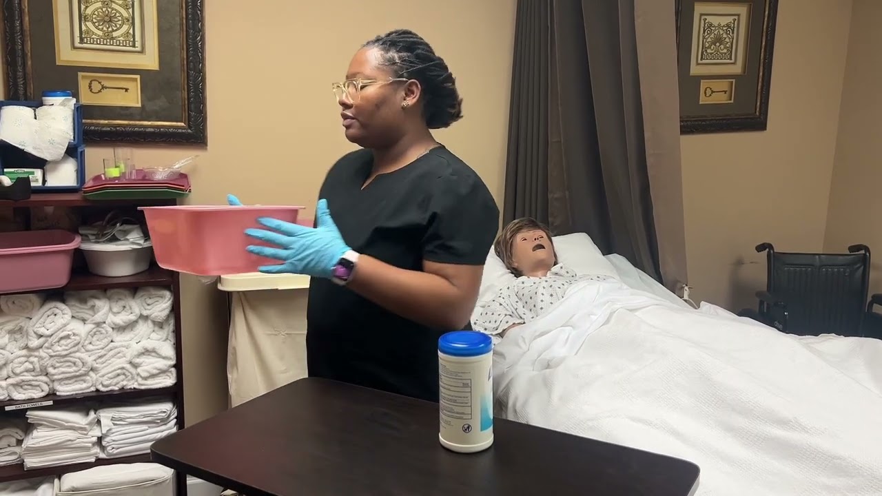 Catheter Care for a Male Resident with Handwashing