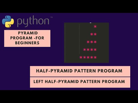 Python Pyramid Pattern Program For Beginners Half Pyramid Program Left Half Pyramid Program