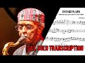 CHICAGO BLUES - KENNY DORHAM - Jimmy Heath sax solo Transcription