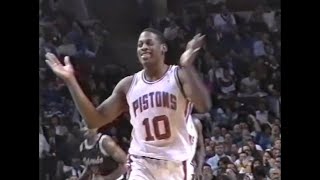 Dennis Rodman Drains Three 3s vs. Magic (last season with Pistons)