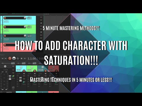 5 Minute MASTERING Methods - How to Add Character with SATURATION!!!