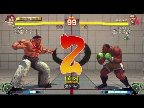 FuzzyPhi (Hawk) vs Onigiri Kai (Balrog), FollowupURSF (Bison) - AE 2012 Ranked Matches *720p HD*