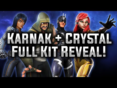Karnak + Crystal FULL KIT REVEAL! - MARVEL Strike Force - MSF