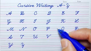 Download lagu How to write English capital letters | Cursive writing A to Z | Cursive handwriting practice | ABCD mp3