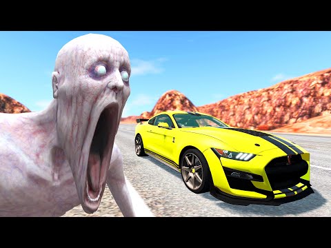 Escape from The Shy Guy by Car (SCP-096) #4 - BeamNG.Drive