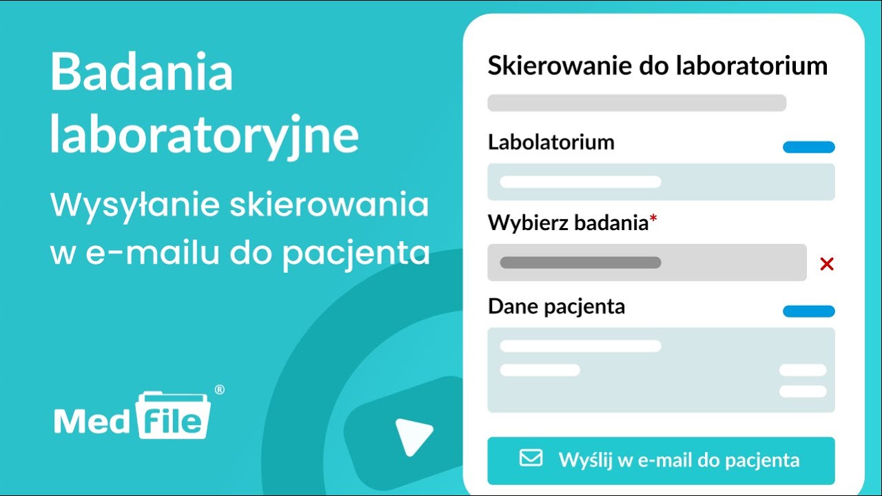Wysyłanie e-Skierowania do laboratorium w e-mailu do pacjenta