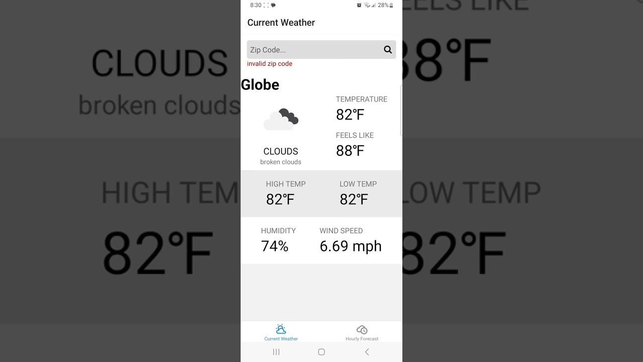 React Native Weather App Demo