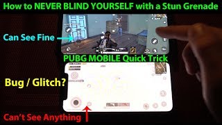 PUBG Mobile Stun Grenade Secret/Bug - Never Blind Yourself Again!