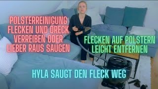 HYLA NIMBUS professionelle Polsterreinigung Flecken entfernen auf dem Sofa und Polster