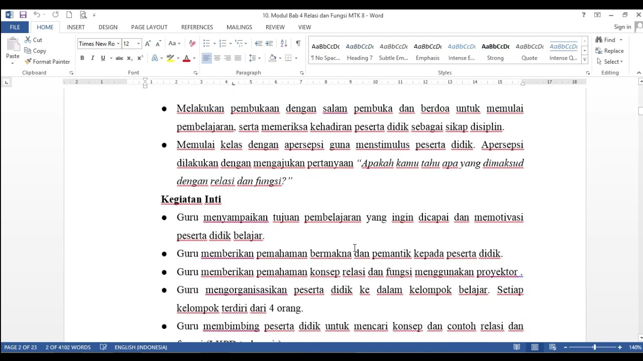 Download Modul Ajar | Relasi dan Fungsi | Matematika Kelas 8 | Deep Learning