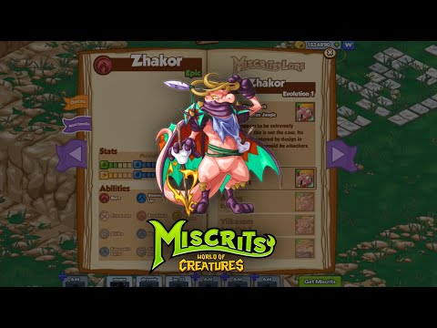 NEW EPIC!! Miscrits WoC: ZHAKOR | Leveling Up and First Look 