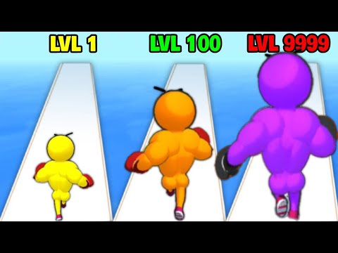 LVL 1 vs LVL 100 vs LVL 9999 in Level Up Runner