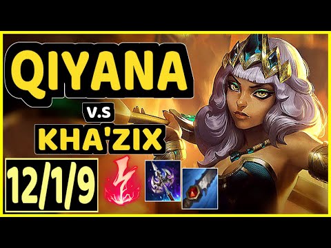 MINERVA (QIYANA) vs KHA'ZIX - 12/1/9 KDA JUNGLE CHALLENGER GAMEPLAY - BR