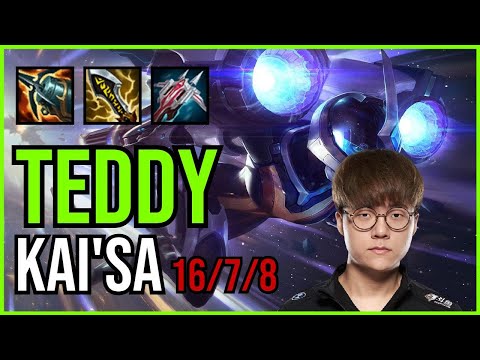 TEDDY - KAI'SA vs XAYAH ADC - KR Challenger - Patch 11.6 QUADRAKILL