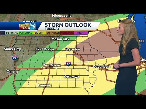 Incoming scattered storms could be severe