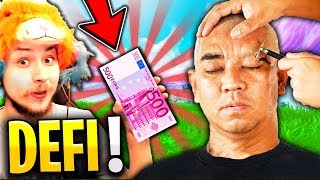 je donne ma thune pour qu il rase ses sourcils en plein live sur fortnite battle royale 5 - miniature prank fortnite