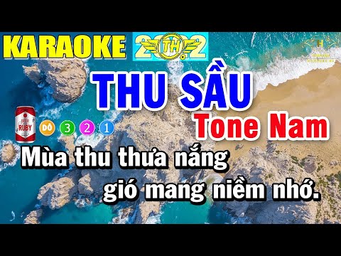 Thu Sầu Karaoke Tone Nam( Dm ) Nhạc Sống | Trọng Hiếu