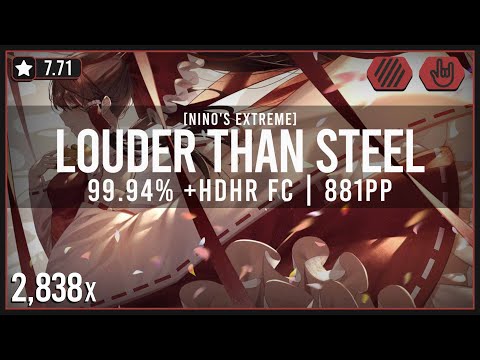 osu! | Louder than steel +HDHR 99.94% FC | NEW TOP PLAY | 881pp | Umbre