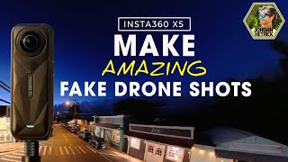 Insta360 X5 Fake Drone Shot Tutorial | Easy Trick Shot for BEGINNERS