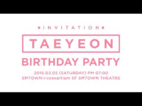160305 TAEYEON BIRTHDAY PARTY 2016