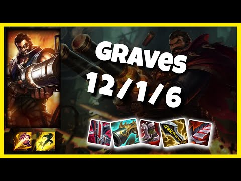 Graves vs Kindred KOREAN Challenger JUNGLE (12/1/6) Gameplay Replay - Patch 10.24