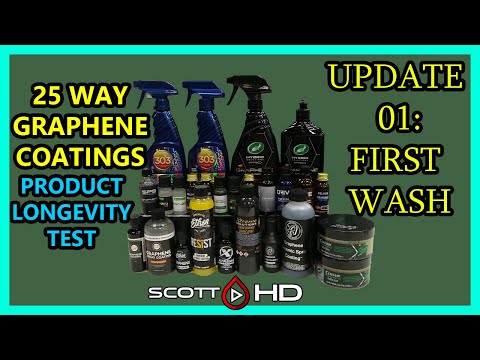 Graphene Coatings Longevity Test - 25 WAY - ULTIMATE comparison test - UPDATE 01 - FIRST WASH
