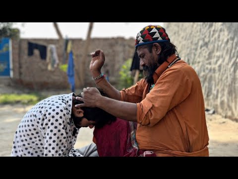 ASMR Relaxing Head Massage At Outdoor by baba bengali #asmrtriggers