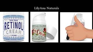 LilyAna Naturals UNBOXING AND REVIEW RETINOL, EYE CREAM, VITAMIN C  AMAZON