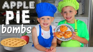 Caramel Apple Pie Bombs || Kid Size Cooking