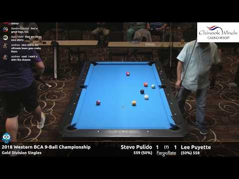 Steve Pulido vs Lee Puyette - 2018 Western BCA 9-Ball