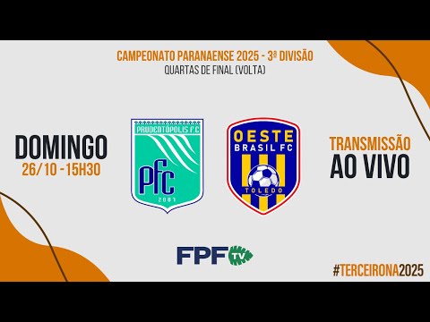 TERCEIRONA 2025 | PRUDENTÓPOLIS X OESTE BRASIL | QUARTAS DE FINAL (VOLTA), AO VIVO E DE GRAÇA