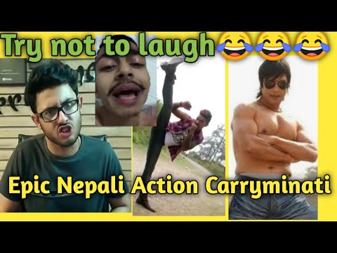 Nepali Funny Action Scenes|C@rrymin@ti | Try not to laugh😂😂😂