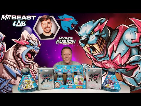 MrBeast Lab Hyper Fusion BATTLE TITANS vs HYBRIDS Mystery Beasts Toy Action Figures!