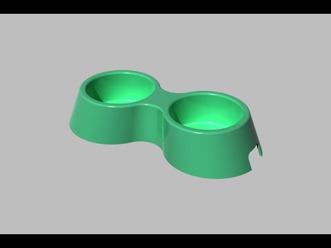 How to create a dog food and water bowl using design spark mechanical