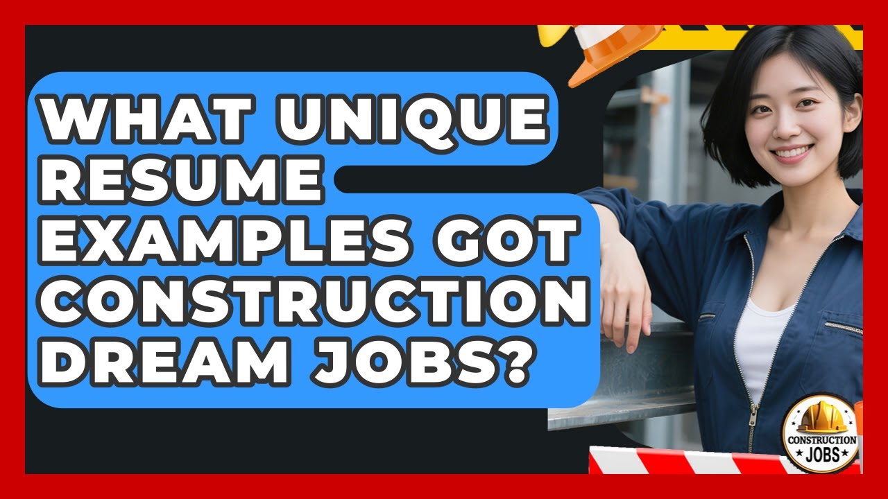What Unique Resume Examples Got Construction Dream Jobs? - Construction Jobs