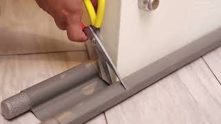 Obojstranná tesniaca lišta pod dvere, skladacia hnedá