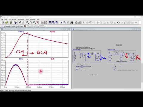 Le_R8b LTSpice Simulation kombiniertes CCM/DCM Mittelwertmodell Tiefsetzsteller