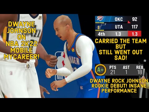 Dwayne Johnson Rookie Debut! | NBA 2K22 Mobile MyCareer The Rock Series Ep. 1 | anakindave