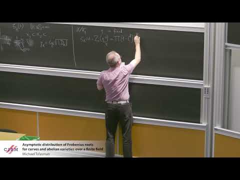 Michael Tsfasman: Asymptotic distribution of Frobenius roots for curves and abelian varieties...