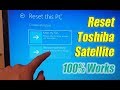 How to Reset Toshiba Satellite to Factory Settings
